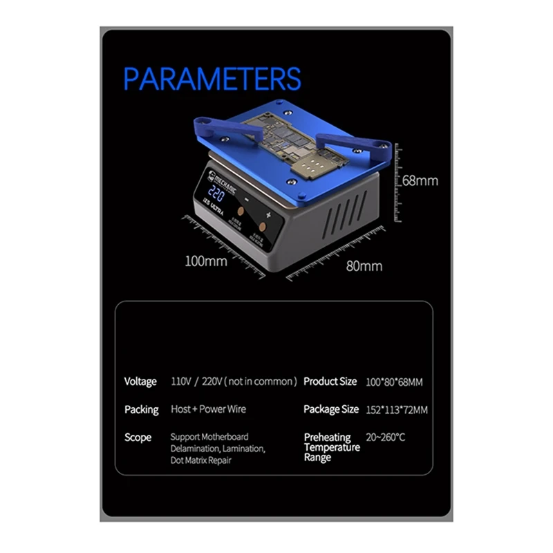 A81M New MECHANIC IX5 Constant Temperature Heating Table Mobile For Phone Screen Removal Lamp Bead Welding Repair Bench