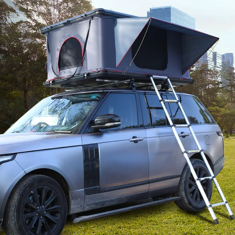 Portable Large Size Car Rooftop Tent Oxford Poly-cotton Canvas Four Season Travel RTT Aluminum Shell 2 Persons