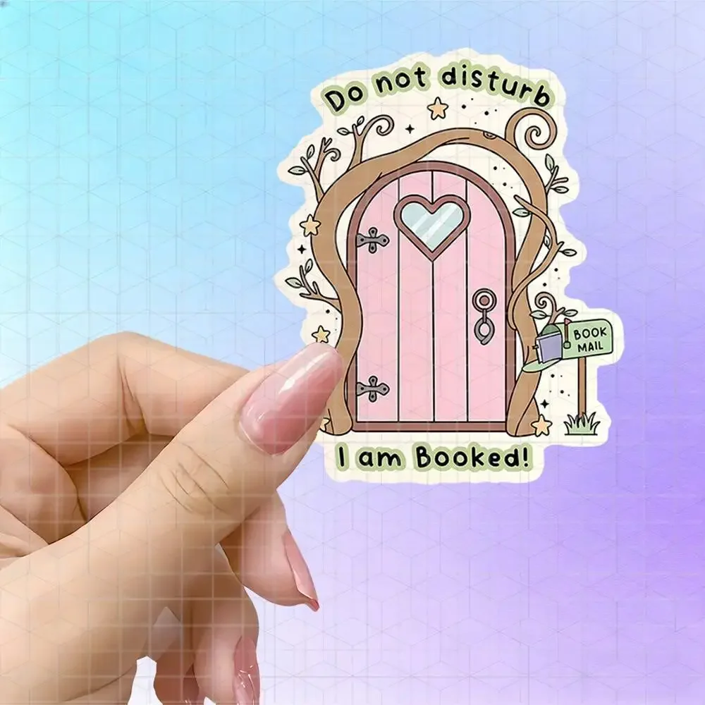 Do Not Disturb I'm Reserved For Books Book Lover Vinyl Sticker Matte Decal For Laptop Kindle Fairytale Reading Fan
