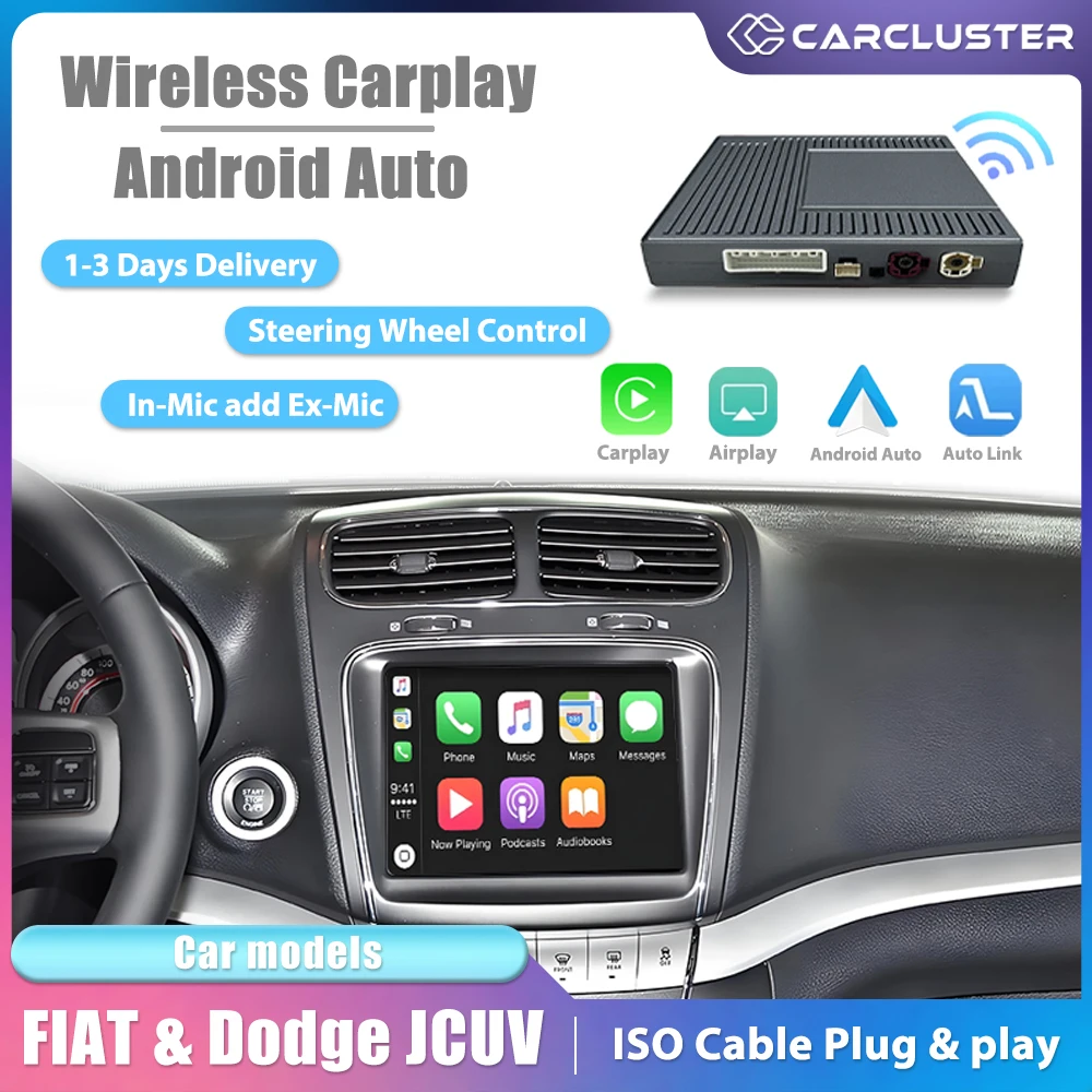 Wireless CarPlay For FIAT & Dodge Journey(13-16)  JCUV Android Mirror Link AirPlay CarPlay Function