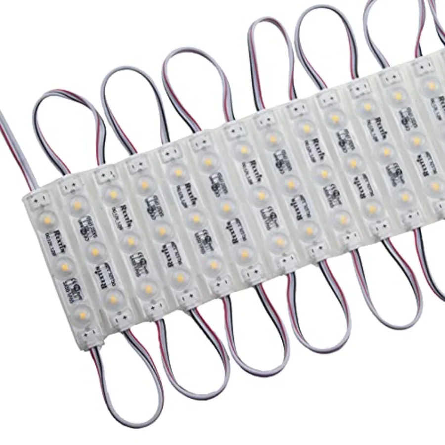 Super Bright 200pcs 3 LED Module 2835 SMD Waterproof Decorative Light for Letter Sign Advertising Signs with Tape Adhesive Back