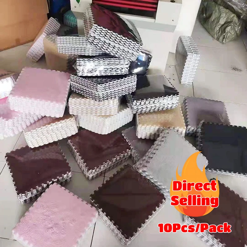 Factory Direct Sales - 10Pcs Interlocking Floor Mats 30*30*1CM Winter Square Puzzle Comfort Carpet Fluffy Area Rug Window Mat