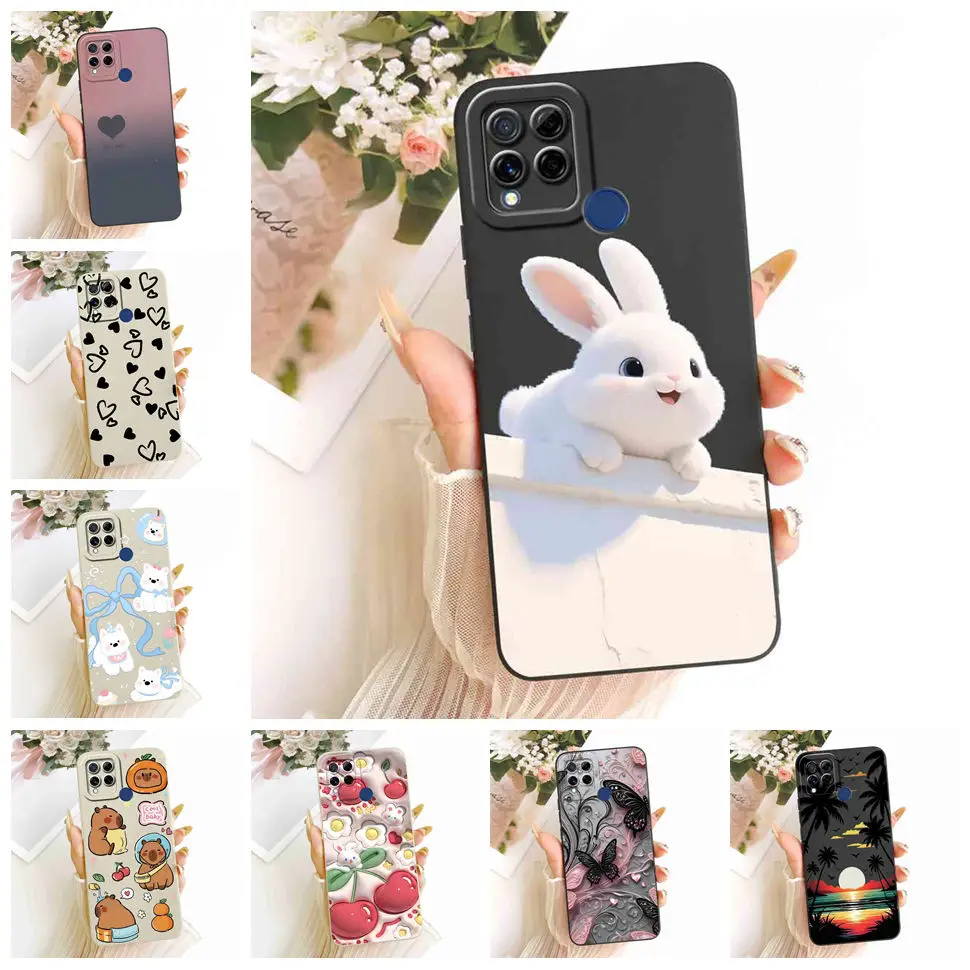 For Realme C15 RMX2180 Case Latest Design Cartoon Style Soft Silicone Cover For Realme c15 C 15 6.5" Bumper Phone Cases Fundas