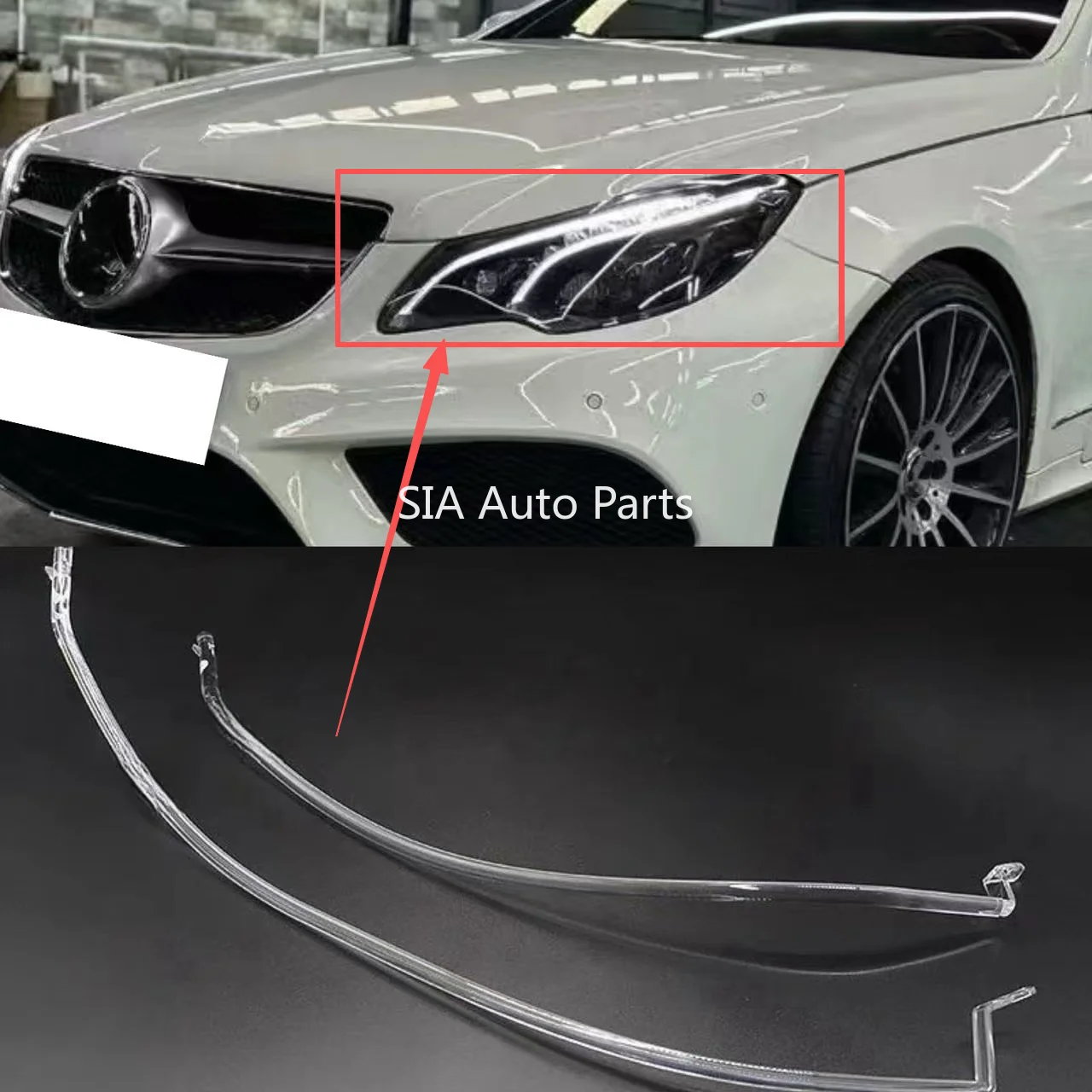 

For Mercedes-Benz E-Class Coupe W207 E200 E250 2014-2016 DRL Car Headlight Light Guide Strip Lamp Daytime Running Light Tube