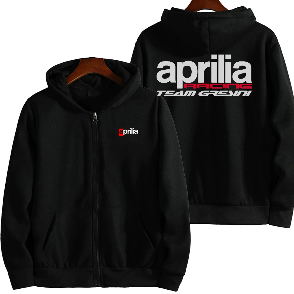 Aprilia Racing Team - Men\'s Zipper Jacket, Comfortable and Durable Outdoor Sportswear, Hooded Sweater, New Product for 2023