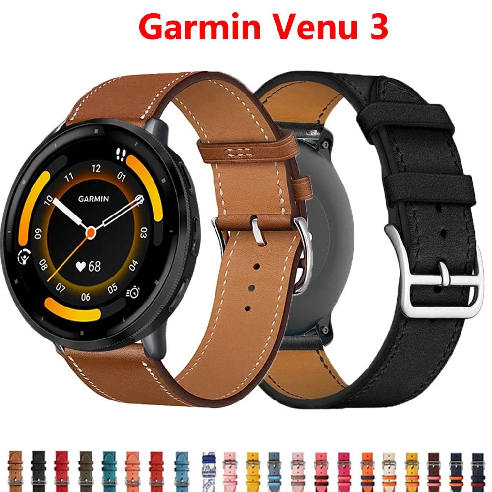 Leather Band for Garmin Venu 3 Smart Wristband Quick Releas Strap for Garmin Venu 3 Correa Bracelet Watches Accessories