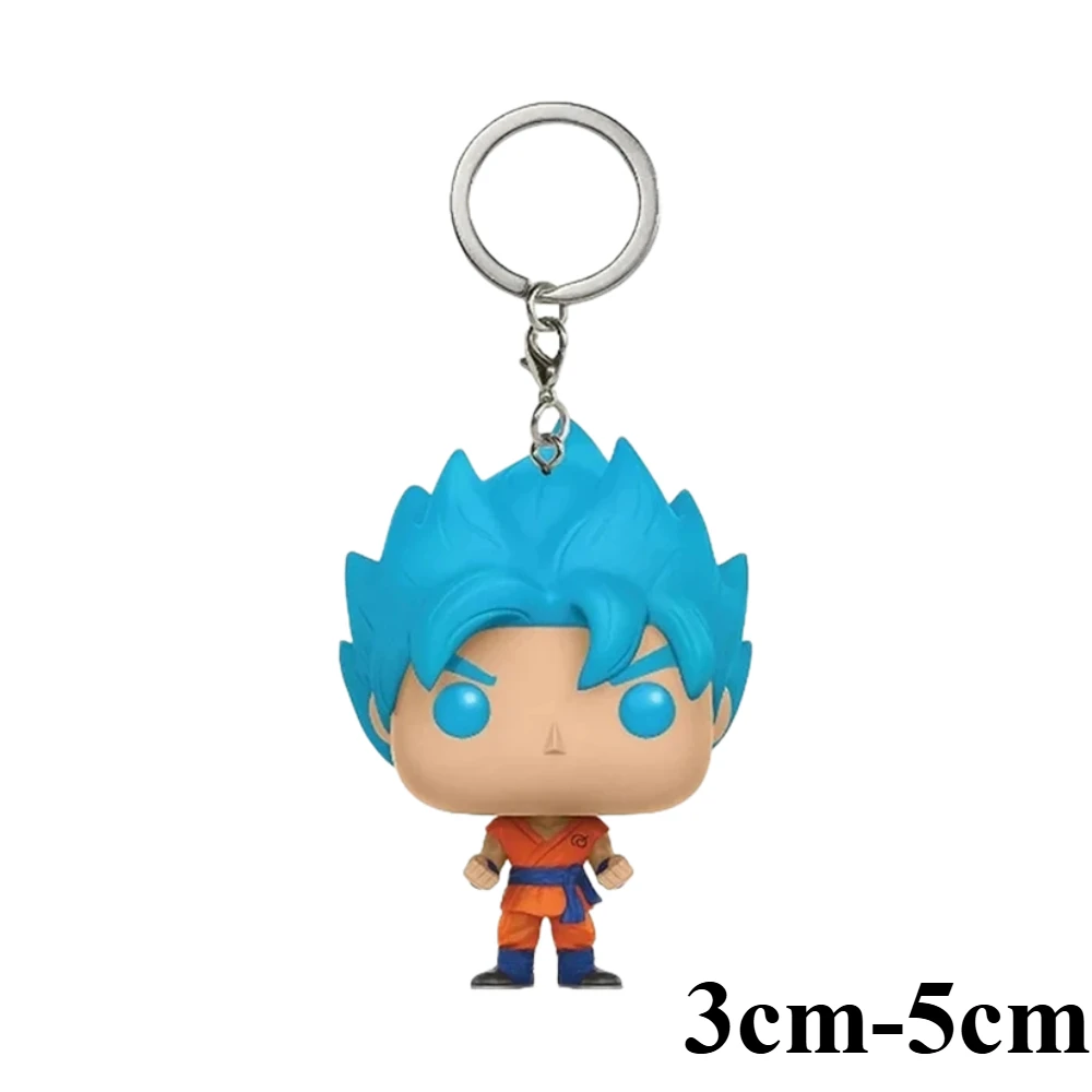 New Anime Pocket Keychain Goku Gohan Vegeta Piccolo Cute Vinyl Action Figure Toy Collection Model Gift - view 6