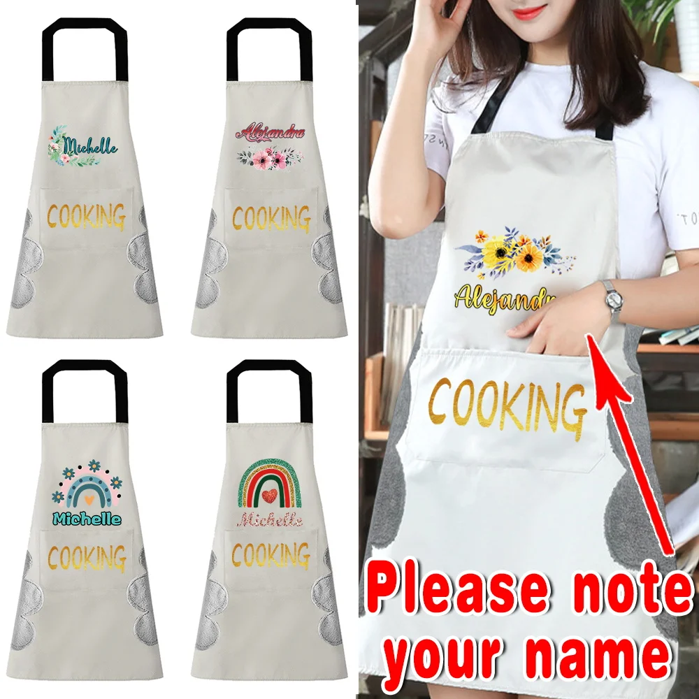 Personalized Customized Simple Fashion Apron Dirty Oil-resistant Coffee Overalls Apron Kitchen Accessories