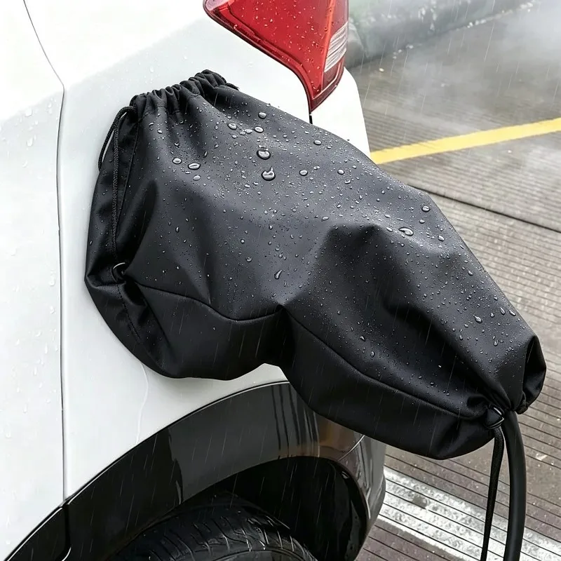 Charger Port Rain Cover EV Oxford Cloth Charging Gun Protective Sleeve Electric Car Dustproof Waterproof Cover for Outdoor Useg
