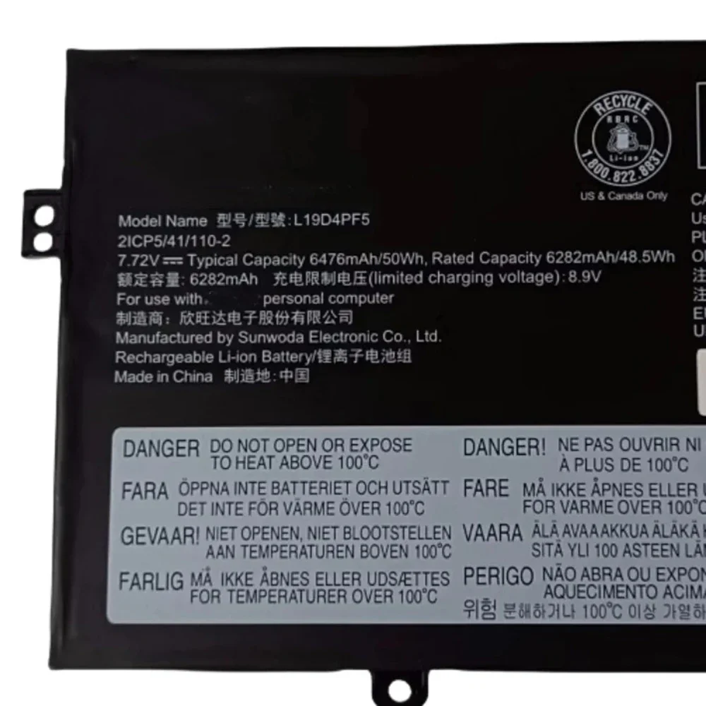 New Original L19M4PF7 7.72V 50Wh Laptop Battery for Lenovo Yoga 13S 2021 Slim 7i Carbon 13ITL5 L19D4PF5 21CP5/41/110-2