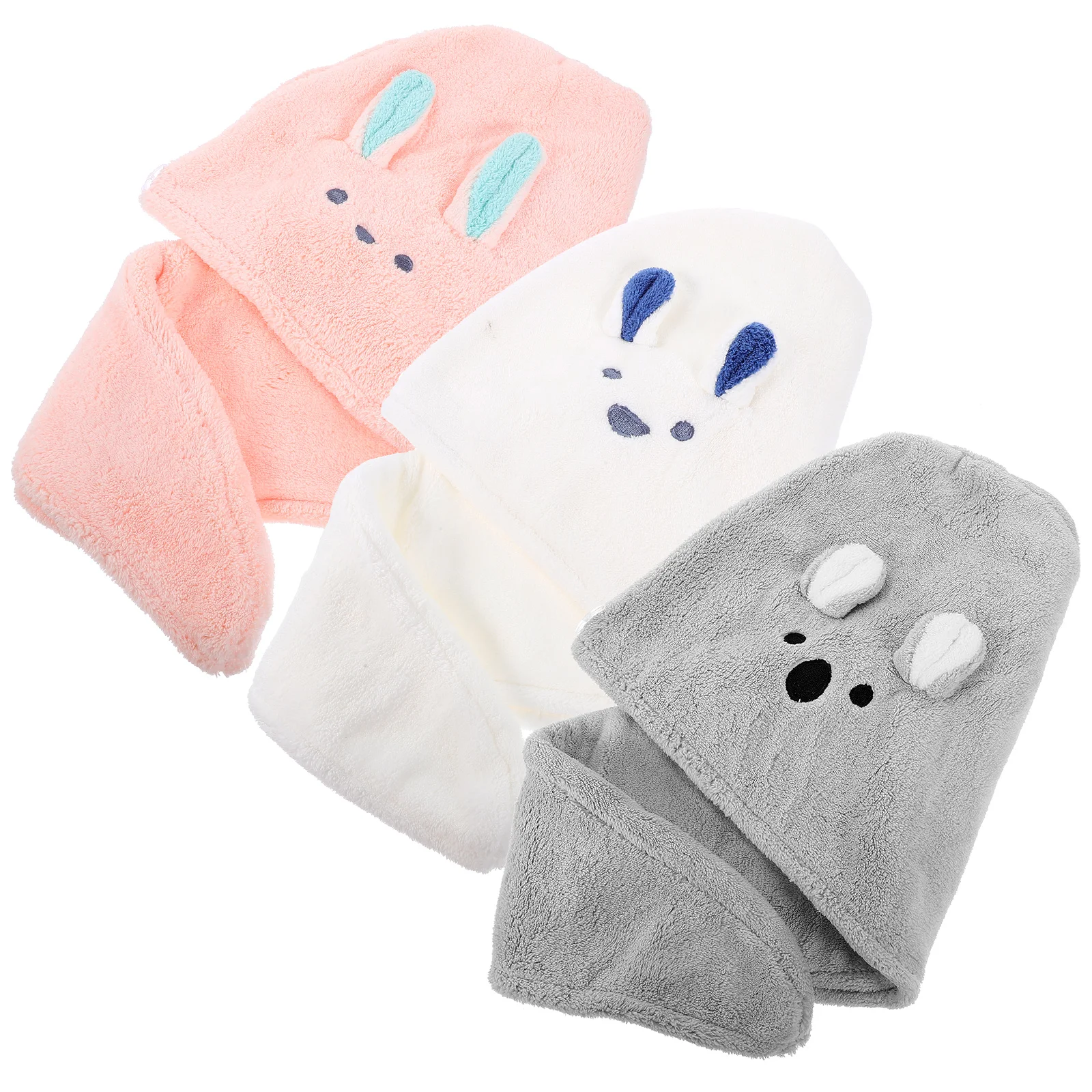 

3pcs Coral Fleece Towels Kids Bath Water Absorbent Quick Dry Soft Face Washing Towel Home Use Comfortable Towel For Bath