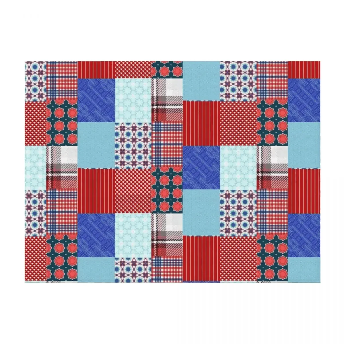 

Patriotic Patchwork of Fabric Throw Blanket warm for winter warm winter Blankets For Bed for sofa Blankets