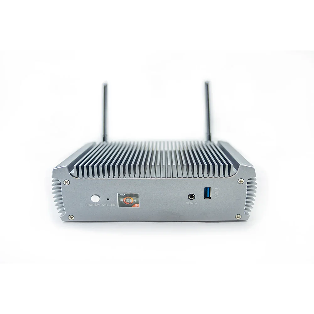 Amd Ryzen™R7 4700U/R5 4500U/R3 4300U Dual Ethernet Industriële Controle Game 4K Fanless Windows 11 Mini Pc ondersteuning Hdd Computer