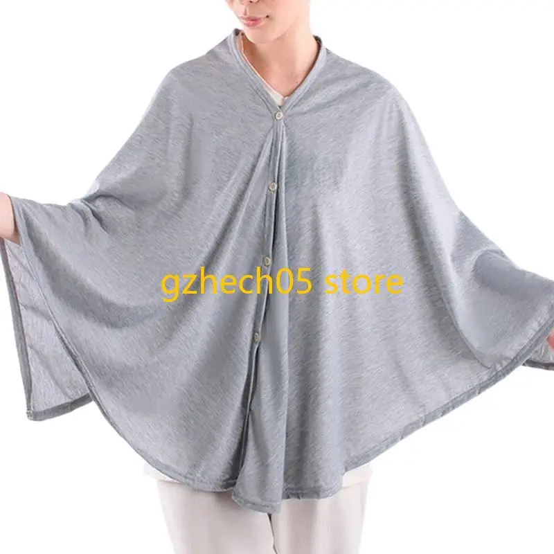 

D55E Breastfeeding Scarf Comfortable Nursing Drape Wearable Nursing Accessory Absorbent Milk Leakproof Lactation Cover