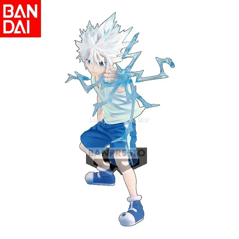 Bandai Hunter Killua Zoldyck Figure Kurapika Japanese Anime Character Ornament Collection Desktop Scenic Model Birthday Gifts