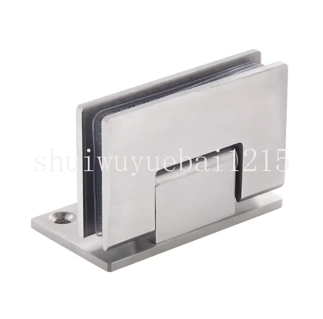 

304 stainless steel bathroom clamp buffer glass door hinge side 90 degree single-sided L-shaped glass door clamp
