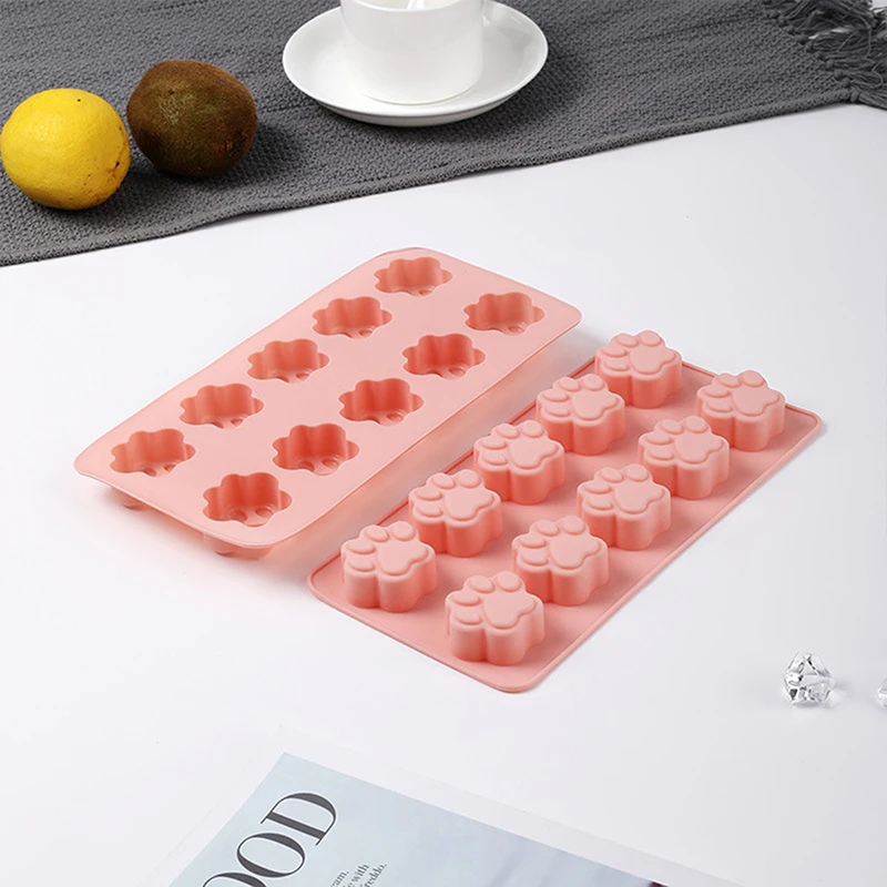 1pcs Small Diy Kitchen Cat Paw Silicone Form For Muffin Silicone Bakeware Rubber Baking Mold Chocolate Egg Tart Mold