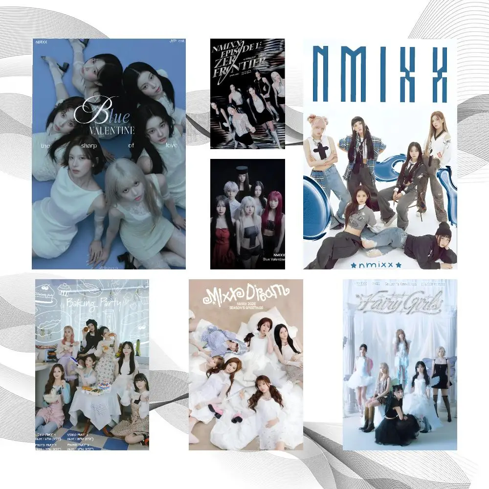 Music Popular Modern N-NMIXX Poster Peel And Stick Wall Art Self Adhesive PP Waterproof Wall Decor Living Room Bedroom Gift