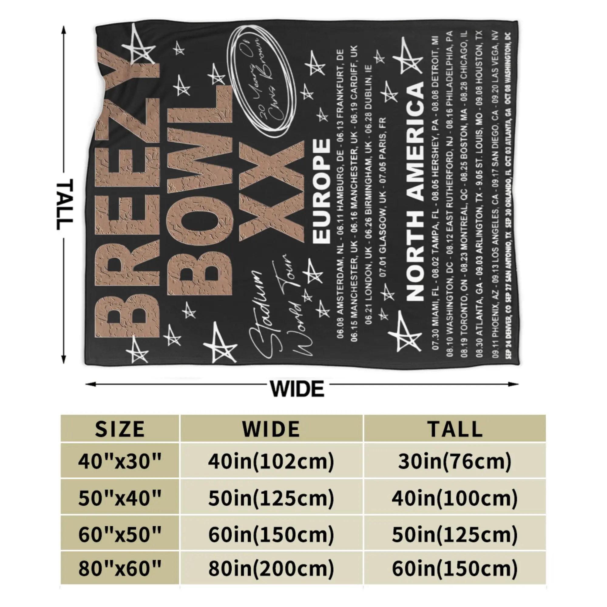 سوبر لينة كريس براون بريزي السلطانية XX جولة 2025 رمي بطانية قسط الفانيلا الصوف خفيفة الوزن بطانية سرير بطانيات دافئة مريحة