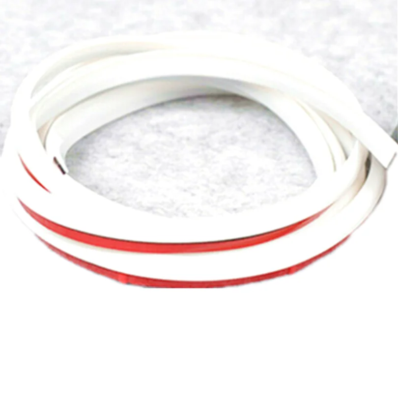 10M Slanted T-Type Rubber Sealing Strip For Car Bumper Fender Edge Gaps White