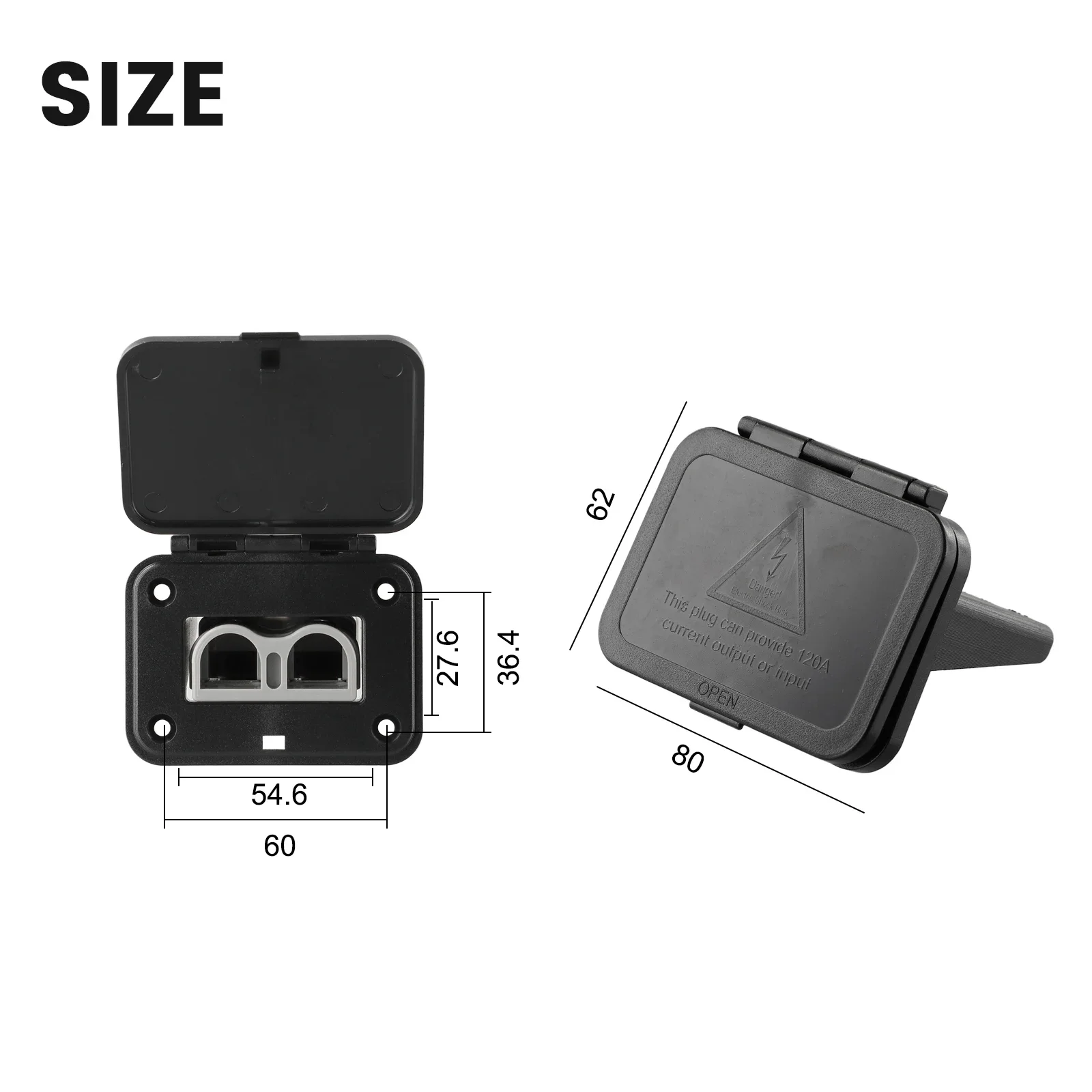 

Socket Panel Bracket Panel Assembly For Anderson Socket 2piece IP40 Pedestal Mount Plastic Silver Plated Copper