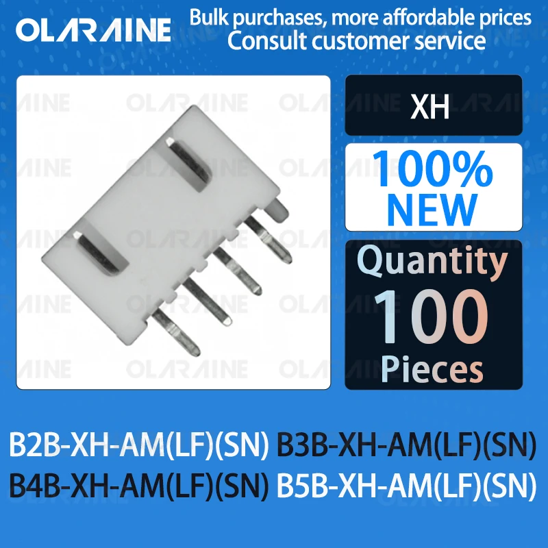 100Pcs B2B-XH-AM(LF)(SN) B3B-XH-AM(LF)(SN) B4B-XH-AM(LF)(SN) B5B-XH-AM(LF)(SN) Connectors 3A 250V