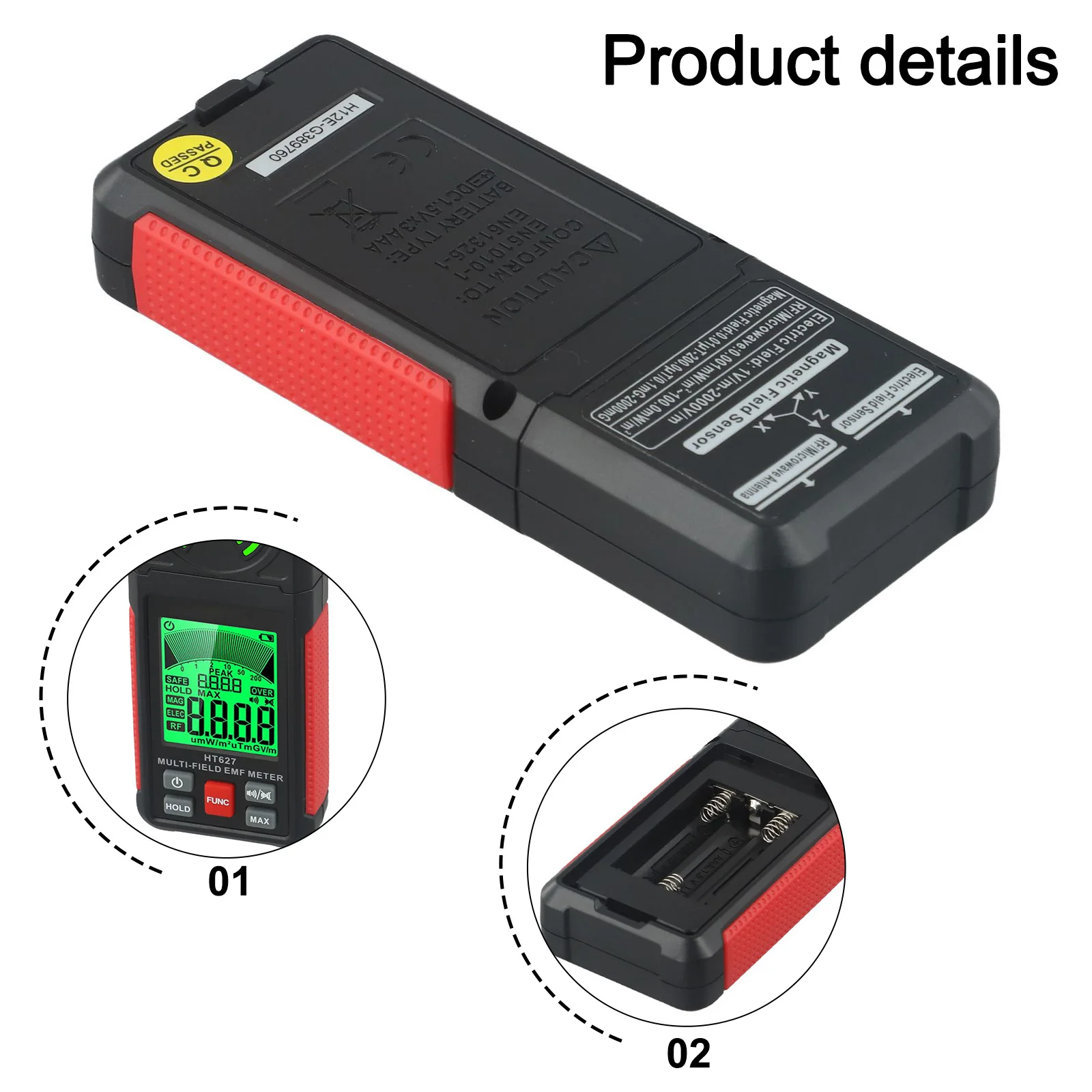 3 In 1 Emf Meter El…