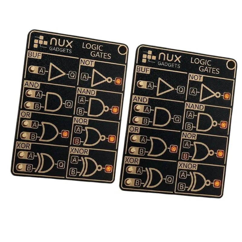 [LXYA68Z!] 2PCS Interactive 8 Logic Gate Circuit Board W/ LED Feedback