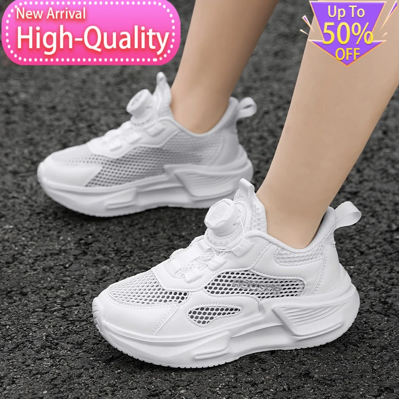 2026 Summer New Mesh Childrens Sports Shoes Shock-absorbing Lightweight Soft Running Shoes Campus Comfortable Casual Shoes