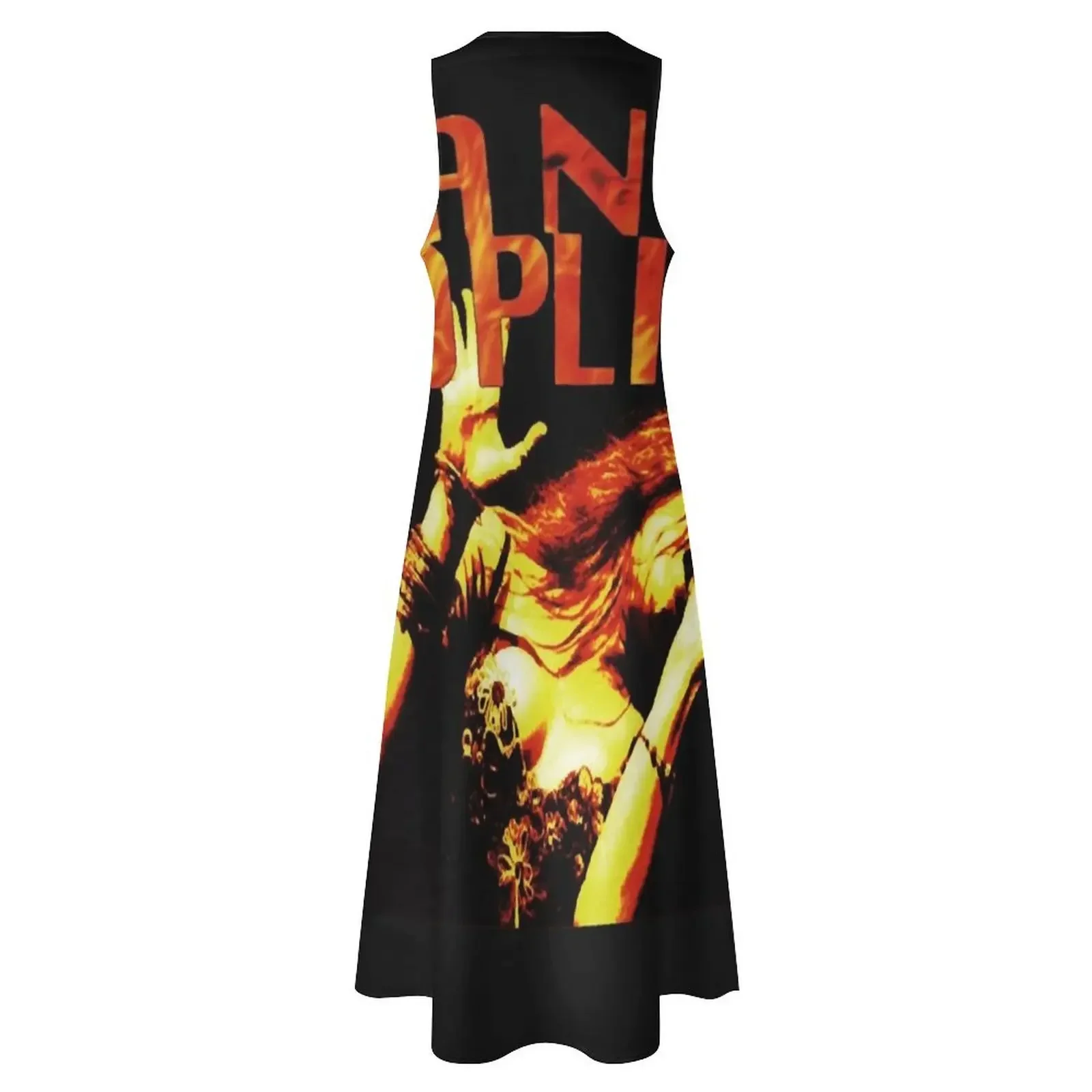 Janis joplin camiseta essencial cópia cópia vestido longo vestido feminino roupas de verão 2025 vestido de noite