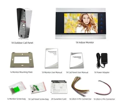 Outdoor Metal Material Watrerproof Camera 7 inch LCD Monitor Door Bell unit Controller Unlock Access Control System