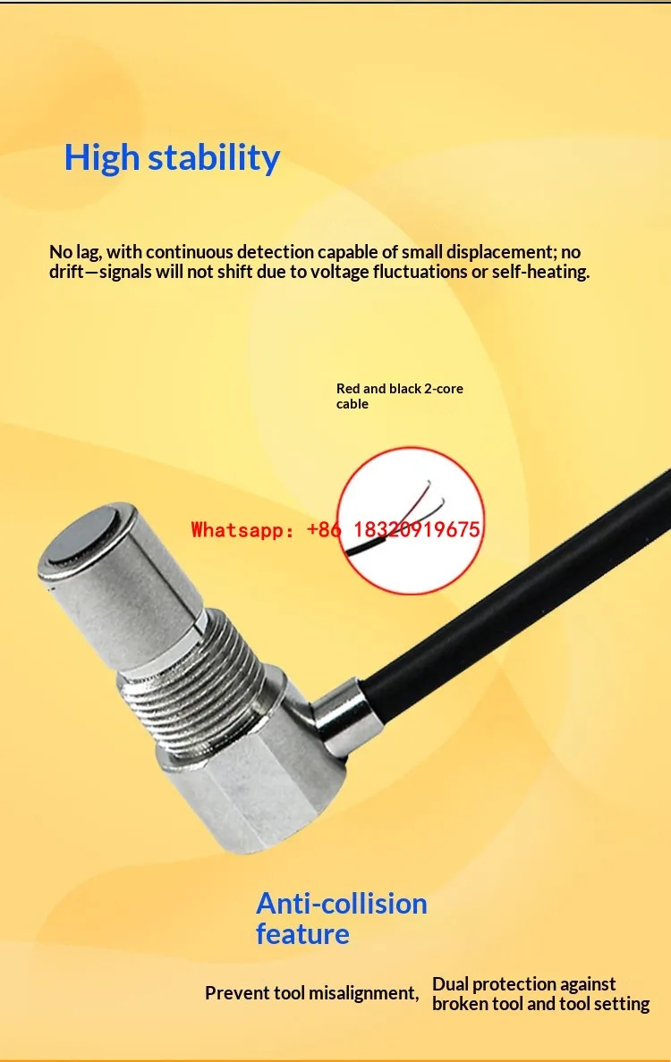CMD-28-10-PB Ultra-compact Tool Setter for Engraving, Dispensing, and Dental Prosthesis Applications with Broken Tool Detection