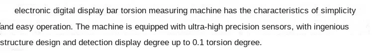 For Rod Body Torque Measuring Instrument Precision Equipment Workshop Dedicated