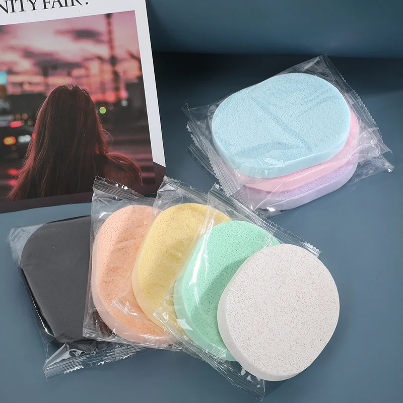 1pc Facial Cleansing Sponge Puff Face Wash Pad Puff Available Soft Makeup Seaweed  Makeup Face Cleansing Cosmetic Tool