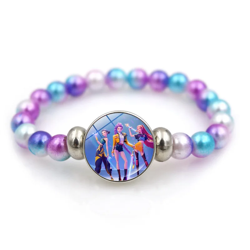 KPop Demon Hunters Braccialetti carini per ragazze Cartoon Anime Bracciale periferico derivato Accessori moda donna Regali di compleanno