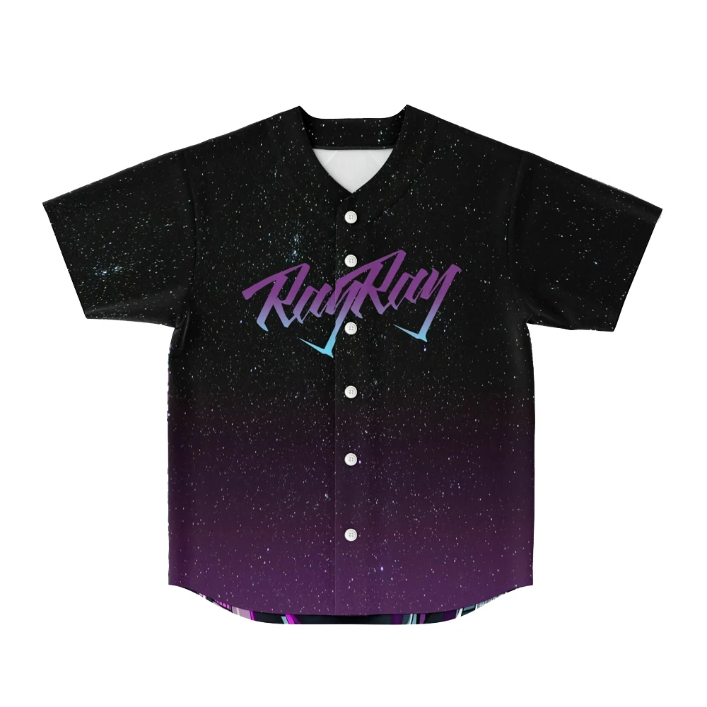 Rayray Custom Baseball Jersey Top Shirt V-Neck Short Sleeve Streetwear Tee Pop Youtuber Women Men Hip Hop Clothes