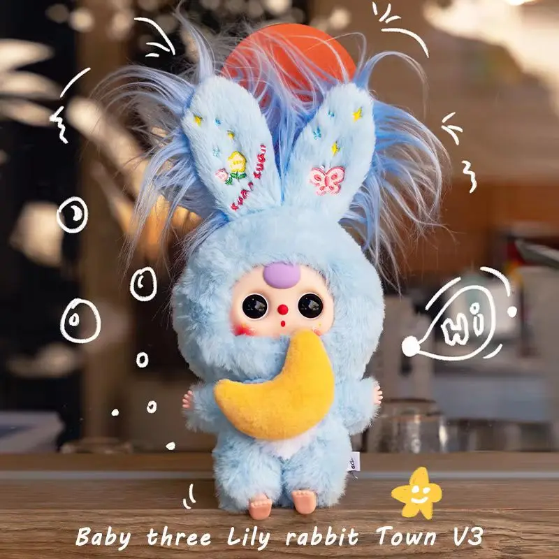 

Baby Three Lily Rabbit Town 3rd Generation Plush Blind Box Series Cute Rabbit Doll Trendy Ornament Mysterious Box Surprise Gifts