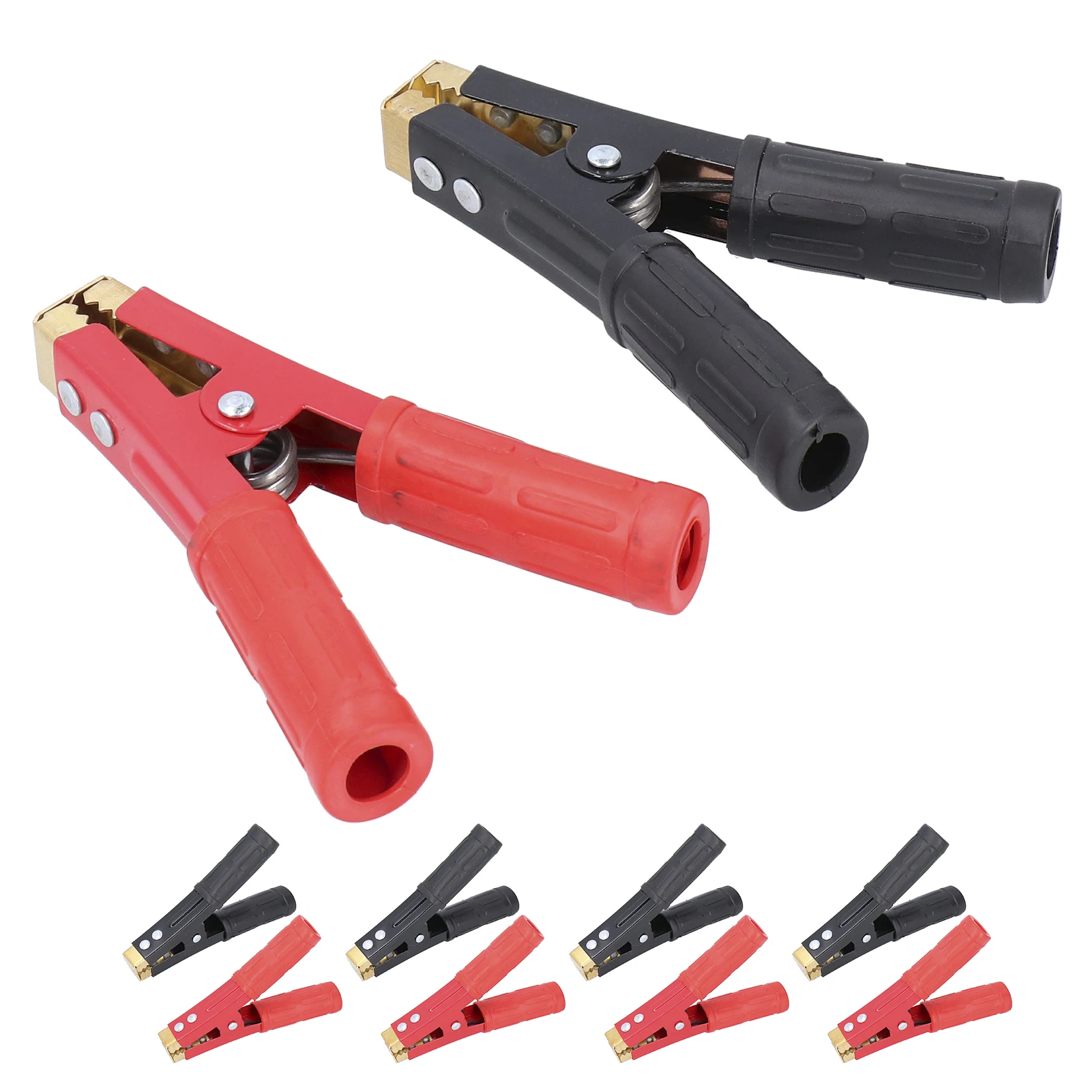 

5 пар зажимов для кабеля аккумулятора, сверхмощный изолированный зажим, зажимы типа «крокодил», зажимы для электрических испытаний, аксессуары для инструментов для тестирования цепей