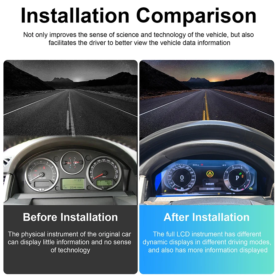 Panel de instrumentos LCD para Land Rover Range Rover Sport 2005-2009 tablero Digital Carplay GPS velocímetro cabina Virtual 12,3"