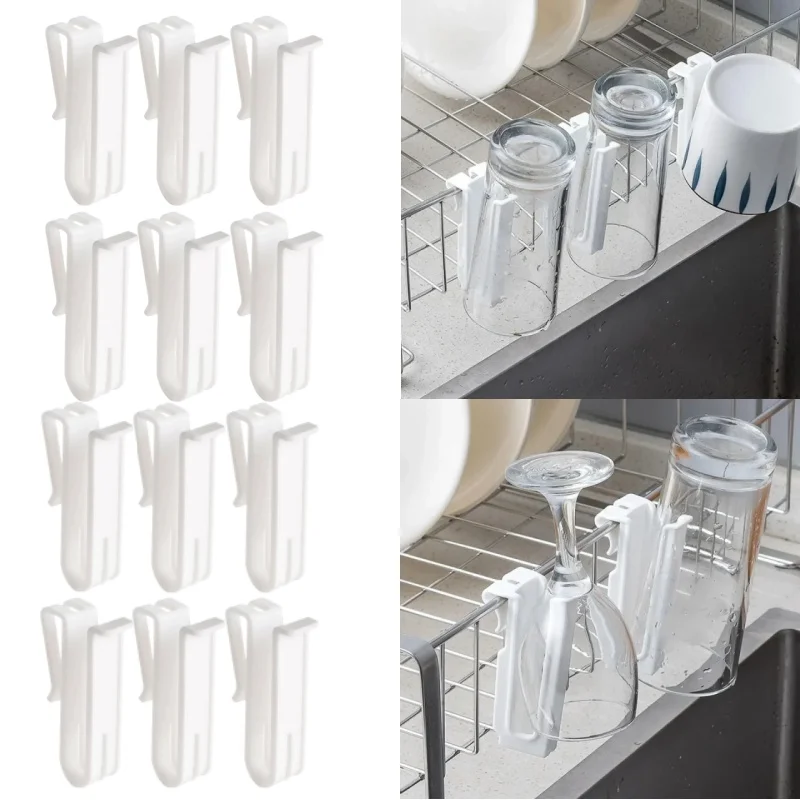 An der Wand montiertes Mini-Becher-Hängeregal mit Entwässerungs- und Trocknungsregal für die Aufbewahrung von Küche und Wohnzimmer, platzsparender Kleidungs-Organizer