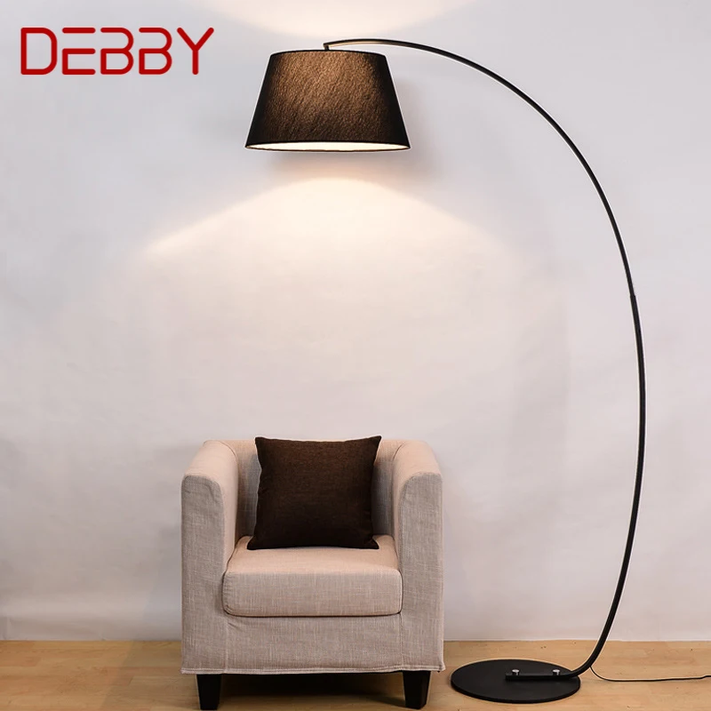 DEBBY Nordic  Fishing Floor Lamp Modern Family Living Room Beside The Sofa Creative LED Decorative Standing Light