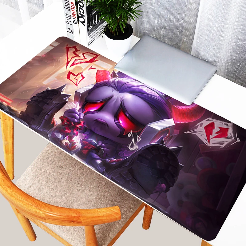 Amumu League Of Legends Mouse Pad PC Purple Kawaii Gaming Keyboard Rug Laptop Love Heart Gamer Cabinet Mousepad Anime Desk Mat