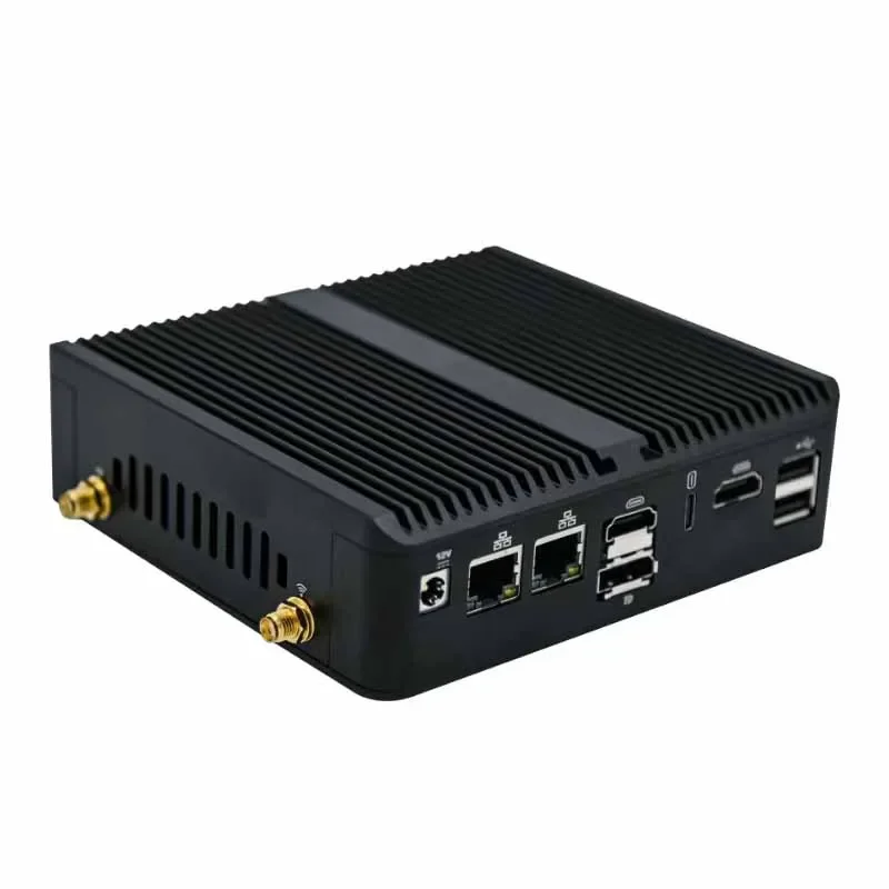 Robusto 12a geração alder lake n100/n300/n305 6 lan rede de segurança sem ventilador firewall roteador pfsense mini pc 2 * com poe 86 x ddr4