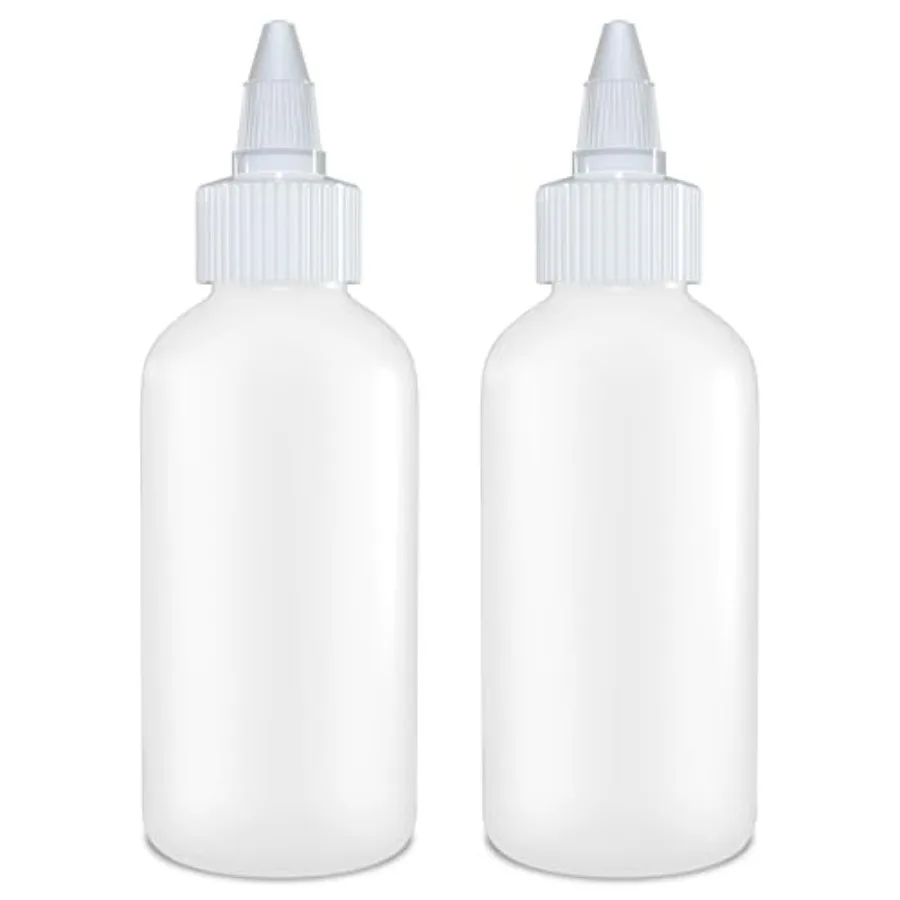 

Condiment Squeeze Bottles - 4 OZ Squirt Empty Bottles Twist Top Cap Leak Proof - Great for Ketchup Mustard Syrup Sauces Dressi
