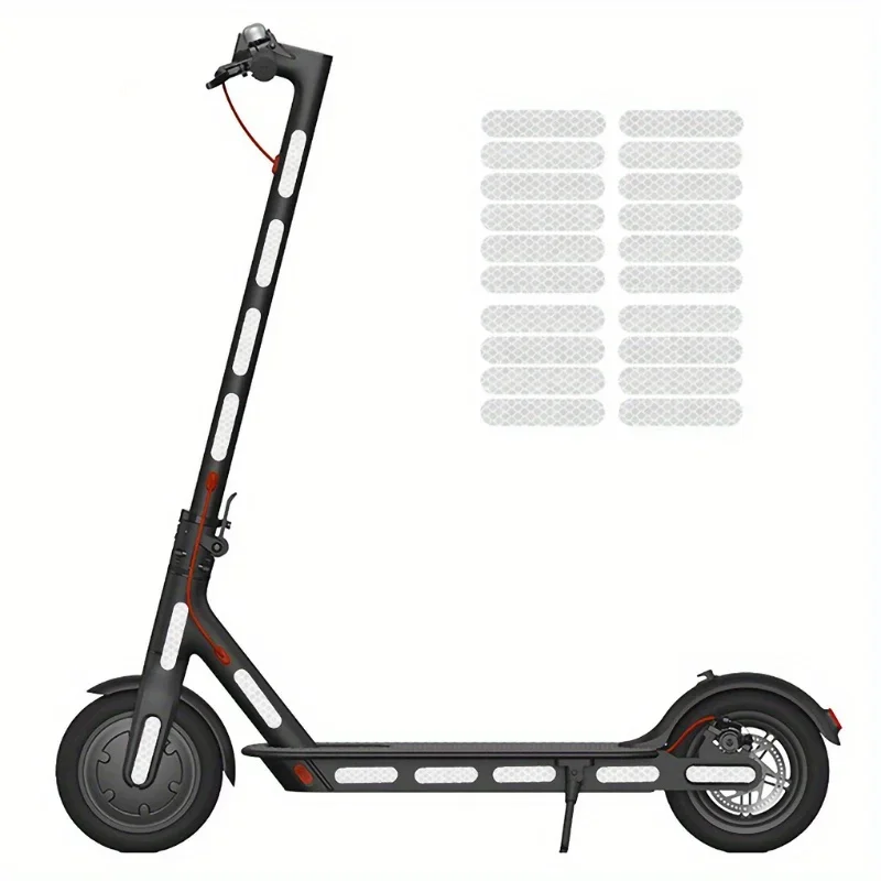 Scooter Wheel Reflective Stickers - Side Warning Luminous Film Stickers, Accessories for Improving Visibility and Travel Safety