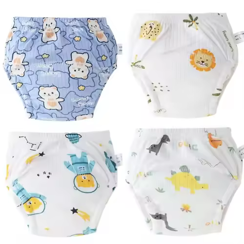 4PCS Baby Waterproof Diapers Pee Shorts Underwears Reusable Soft Ecological Cotton Toddler Potty Training Pants For Boys Girls - Image 9
