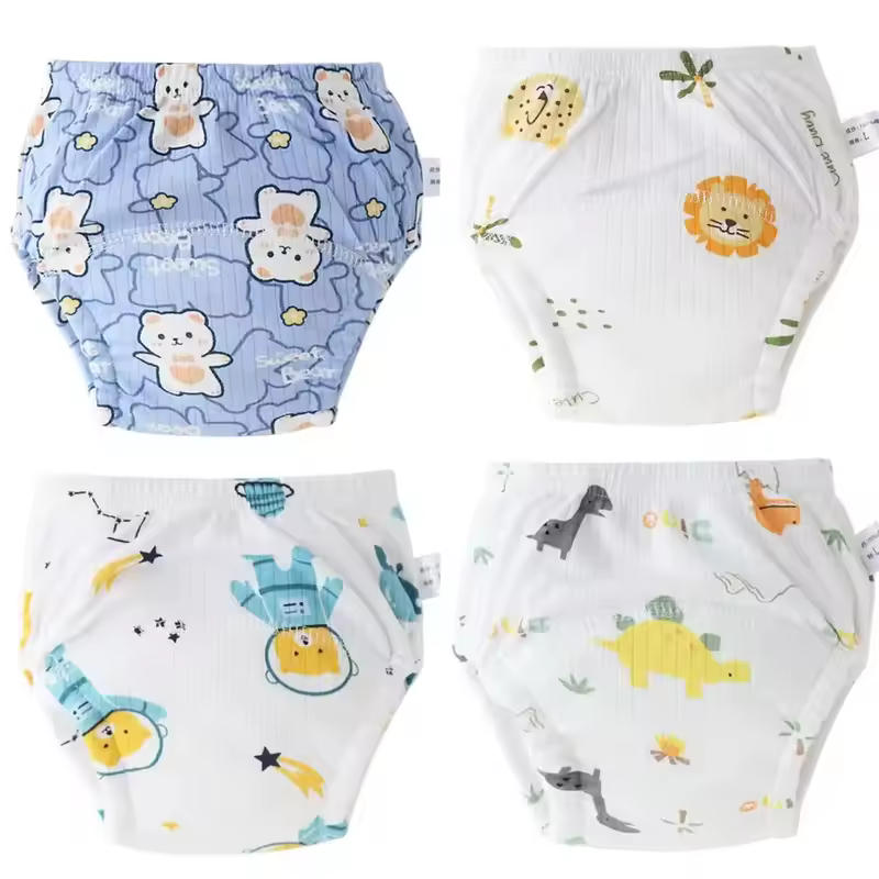 4PCS Baby Waterproof Diapers Pee Shorts Underwears Reusable Soft Ecological Cotton Toddler Potty Training Pants For Boys Girls - Image 9