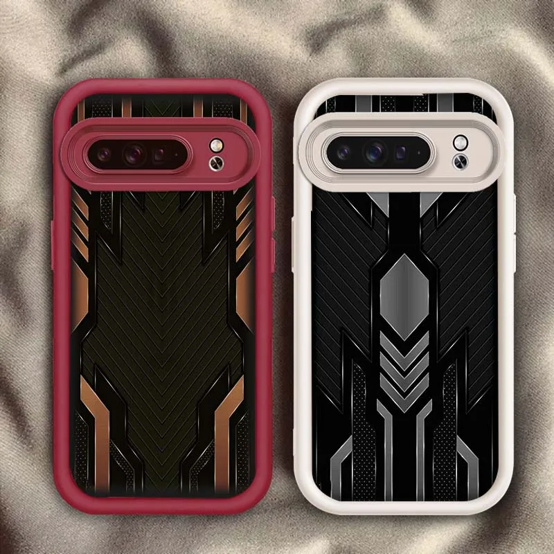 

Carbon Fiber Art Popular Cool Phone Case For Google Pixel 9 8A 8 7 7A Pro XL 5G Eye Ladder Soft TPU Shockproof Cover