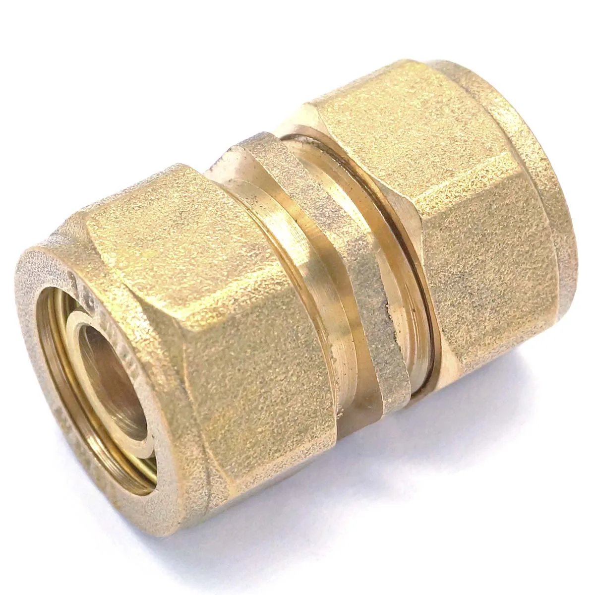 Fit Tube O.D 16/18/20/25/32mm PEX-AL-PEX Tube Straight Brass Compression Pipe Fitting Connector For Floor Heating