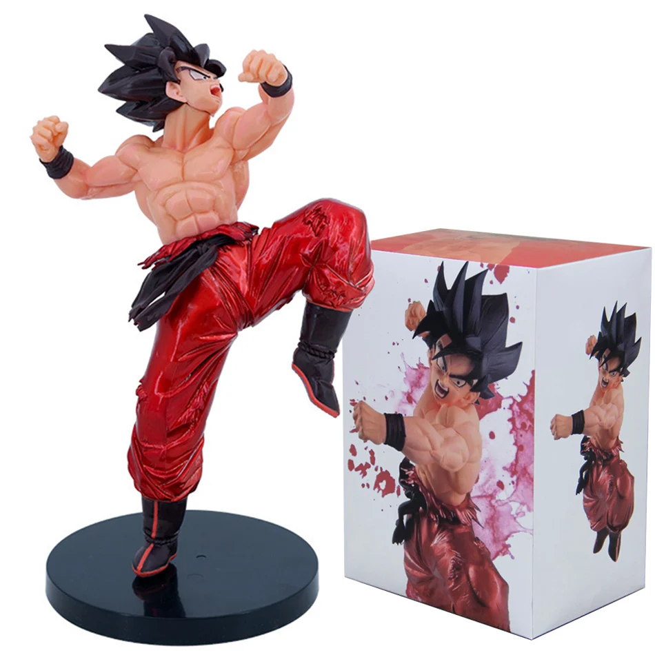 Dragon Ball Son Goku Super Saiyan Anime Figure 22cm BLOOD OF SAIYANS Goku Action Figure Model Gifts Collectible Figurin for Kids